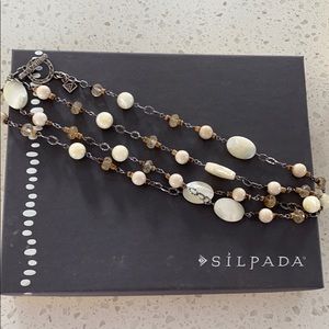 Silpada necklace  36 inches all real stones